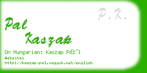 pal kaszap business card